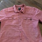 Men s O neill Short Sleeve Button Down Shirt   Size Xl   Red white Euc