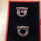Ferragamo Gancini Link Cufflinks Cuff Links Silver