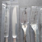 Christofle Perles Silverplated Flatware Table Knife Fork Spoon 6pcs Brand New