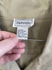 Vintage Impromptu Khaki Shirt Dress Size 12 Tall Matching Belt  100  Cotton