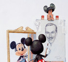 Mickey Mouse Painting Walt Disney Norman Rockwell Style Poster Print