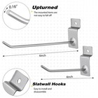 50 Packs Slatwall Hooks 4 Inch 6 Inch Panel Display Hooks Metal Slat Wall Han   