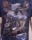 Vintage 90s The Mountain Railroad T-shirt Train 1998 Ted Blaylock Tie Dye Sz L