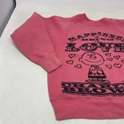 Vintage 60s Peanuts Mayo Spruce Pink Crewneck Sweatshirt Snoopy True Size 12