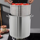 40l 42 27 Qt Stainless Steel 201 Stock Pot With Basket Cookware For Boiling