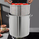 40l 42 27qt Stainless Steel Seafood Boil Pot Shrimp Boil Stock Pot W  Basket 