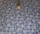 Antique Vintage French Small Scale Daisy Floral Cotton Fabric   Lavender 