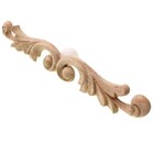 Vintage Unpainted Wood Carved Decal Corner Onlay Applique Frame For Home Decor