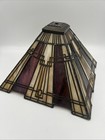 Faux Stained Glass Pyramid Style Hard Durable Plastic Lamp Shade