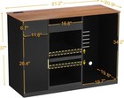 Snack Bar Cabinet With Fridge Space  Snack Organizer With Storage For Game Room