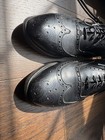 Vintage Alden Longwing Loafer Black Calfskin Leather Size 7 B d Usa Made