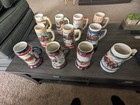 Lot Of 11 Budweiser Holiday Steins 1983-1993