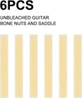 6pcs Unbleached Guitar Bone Saddle  Blank Guitar Bridge Saddle  Pure Bone Saddle