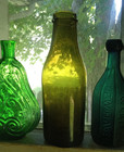1770s Free Blown Pontiled Blackglass Utility Wide Mouth Bottle Applied Ring