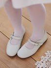 La Coqueta Ivory Nappa Leather Mary Jane Shoes Girls Size 27 Eu   Us 10