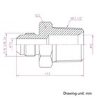Hfs r  1 2  Npt Male To 3 8  Jic Male Adapter Pipe Fittings Ss304