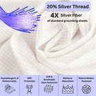 Fitted Grounding Sheets  20  Silver Fiber  Certified Organic Cotton  Made In Usa