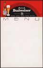 Vintage Menu Budweiser Beer Anheuser Busch Bottle Pictured New Old Stock N-mint 
