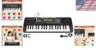 37-key Musical Keyboard For Kids - Fun Learning Piano With Microphone   Sounds