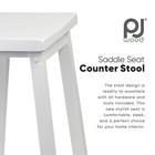 Pj Wood Classic Saddle-seat 24  Tall Kitchen Counter Stools  White   used 