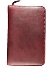 Vintage Day Timer Planner 6 Ring Binder Burgundy Zipper Leather Made In Usa