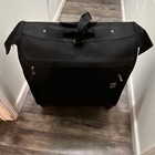 Delsey Black Wheeled Canvas Garment Bag Travel Suitcase W  Interior Straps