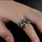 Men s Domineering Open Dragon Claw Ring Punk Chrome Jewelry Titanium Steel Drago