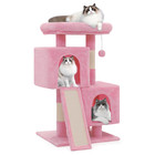34   Pink Cat Tree Cat Tower Scratching Board Multi-level Small Scratching Post