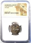 Acarnania Leucas Silver Ar Stater 300 Bc Pegasus And Athena Coin - Ngc Xf  ef 
