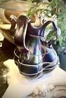 Antique Pallme Konig 4 Handle Art Glass Vase Vintage 6 25    1910