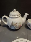 Wedgwood Beatrix Potter Peter Rabbit 9 Pc  10 W Lid  Tea Set Complete