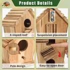 Bird Houses For Outside  Wooden Outdoor 2 Hole Bird House  Can Accommodate 2    