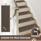 Stair Treads Non Slip For Wooden Steps 28  X 9   15pcs  Brown   Carpet Stair Tre
