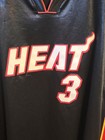 Vintage Reebok Dwayne Wade  3 Miami Heat Authentic Black Jersey Men s Size 52
