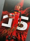 Charles Leclerc Genuine Hand Signed 2022 Ferrari Large Promo Photo Card Coa