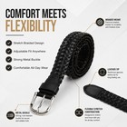 Leatherboss Genuine Leather Men Casual Belt Braided  Black