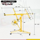 11ft Drywall Lift Panel Hoist Jack Lifter Rolling Caster Lifter Adjustable 150lb