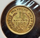 1854 Gold Dollar Type 1 High Grade Au bu Choice Original