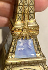 Limoges France Peint Main Hinged Trinket Box-eiffel Tower-artist Signed-beauty 