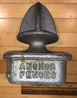 Vtg Cast Iron Anchor Fence 2-1 2    Inch Chain Link Square Post Cap Topper Finial