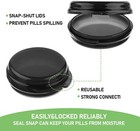 Small Pill Box  Travel Round Pill Case  Portable Pill Container Holder