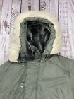 Genuine Vintage 1979 Usaf N3b Cold Weather Parka Jacket Size Medium Fur Hood