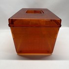 Vintage Wilson Wil-hold Orange Plastic Sewing Box 13   x9    W clear Plastic Tray