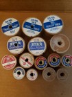Vintage Wooden Thread Spools Lot Usa Antique Sewing Notions Mixed Sizes 15pc