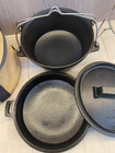 Snow Peak Cast Iron Oven 24 Set In Black  vg Condition  Limited From Japan