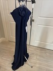 X By Xscape Rosette Halter Neckline Navy Blue Gown Nwt  Size 10 Wedding Guest