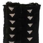 Ebony Black Bogolan Mali Mud Cloth Arrow Design African Black And White Cotton
