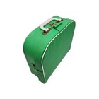 Vintage Green Luggage Suitcase Makeup Train Case Carry-on Bag Clasp Close Handle