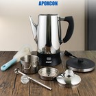 Apoxcon 12 Cup Electric Coffee Percolator Stainless Steel Coffee Maker Pot
