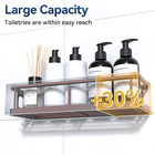 Shower Caddy Adhesive  Rustproof Shower Organizer  Large Capacity Shower Shelves